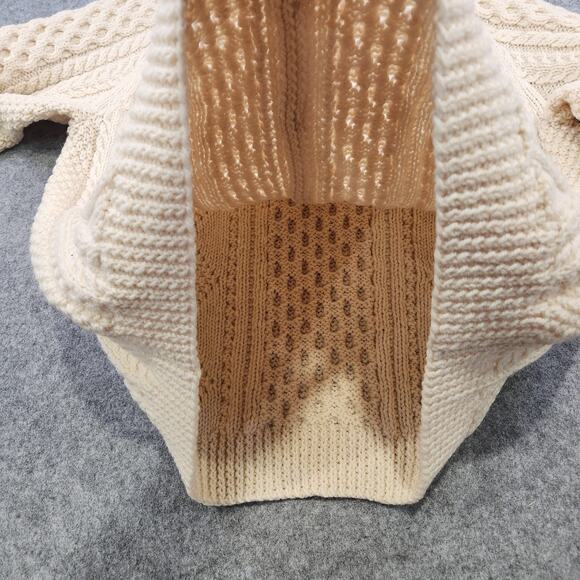 John Molloy Sweater Mens Large? XL? Wool Aran Cable Knit Fisherman Cardigan - Picture 9 of 12